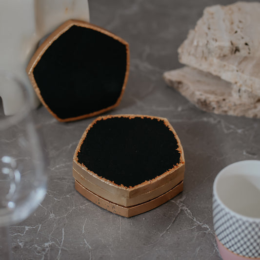 Electroplated Marble Coasters set of 4