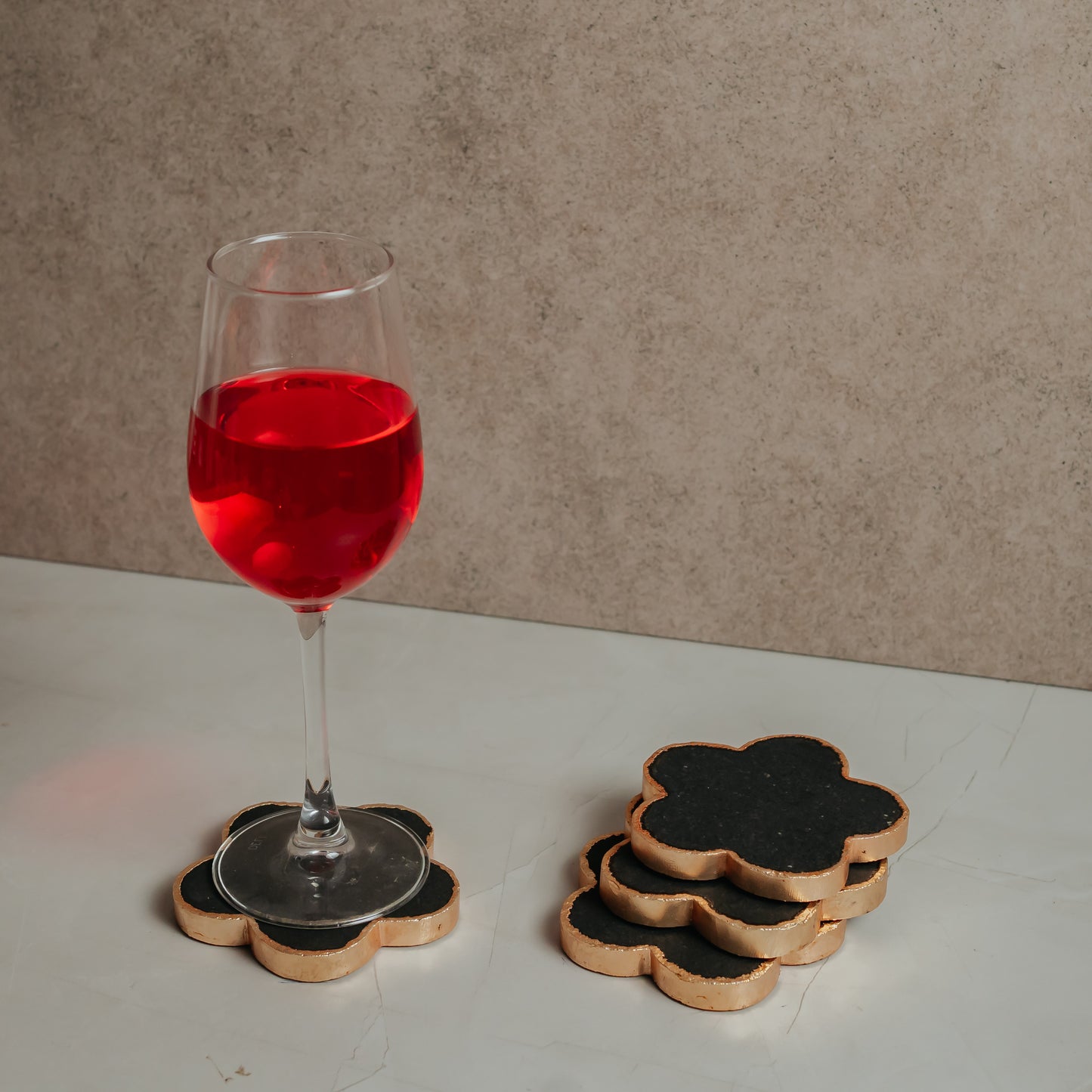 Electroplated Marble Coasters set of 4