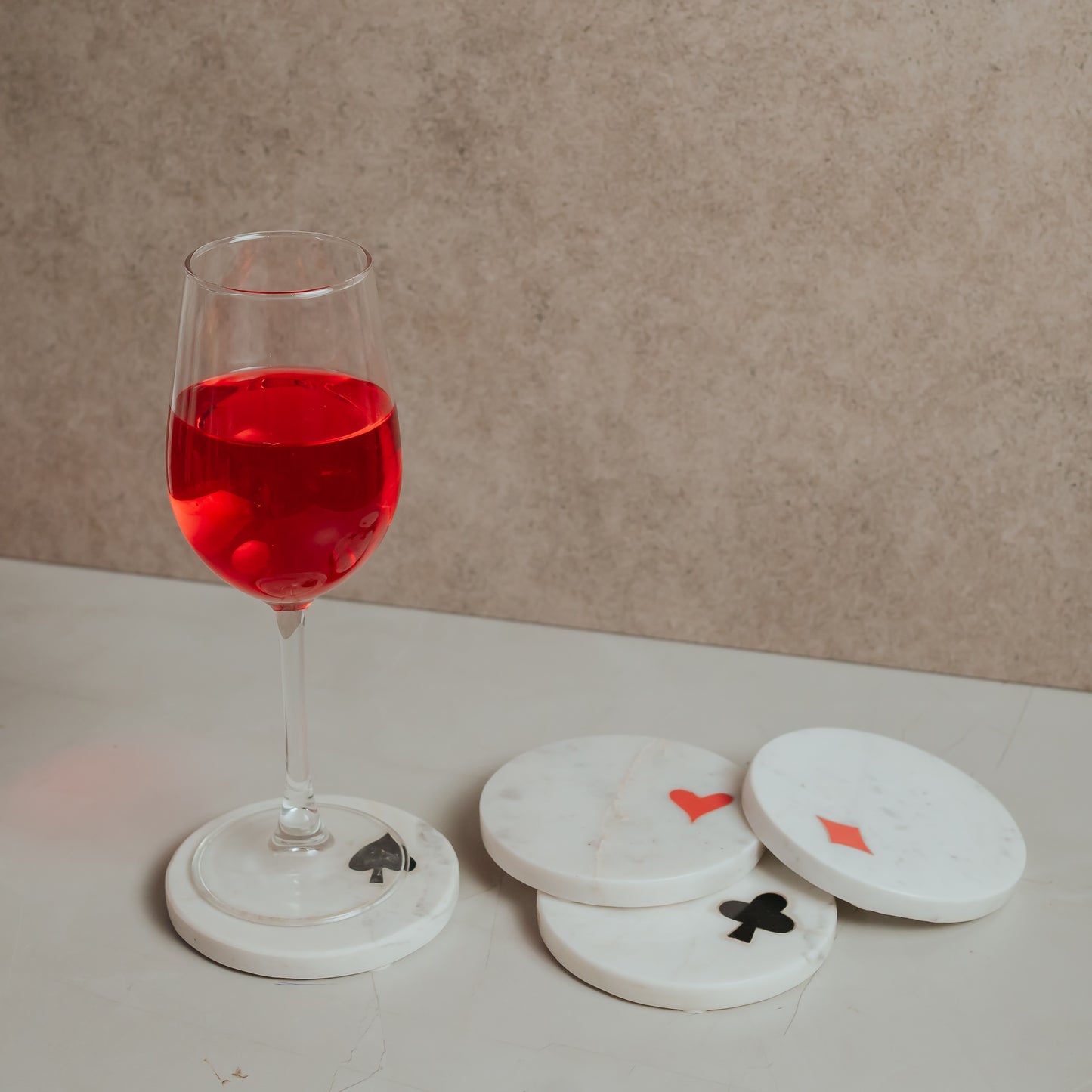 White Marble Coasters Set of 4