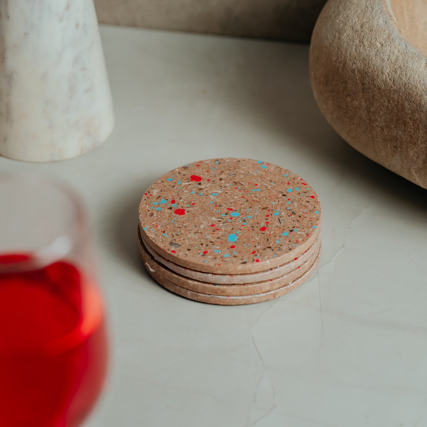 Resin Marble Coasters Set of 4