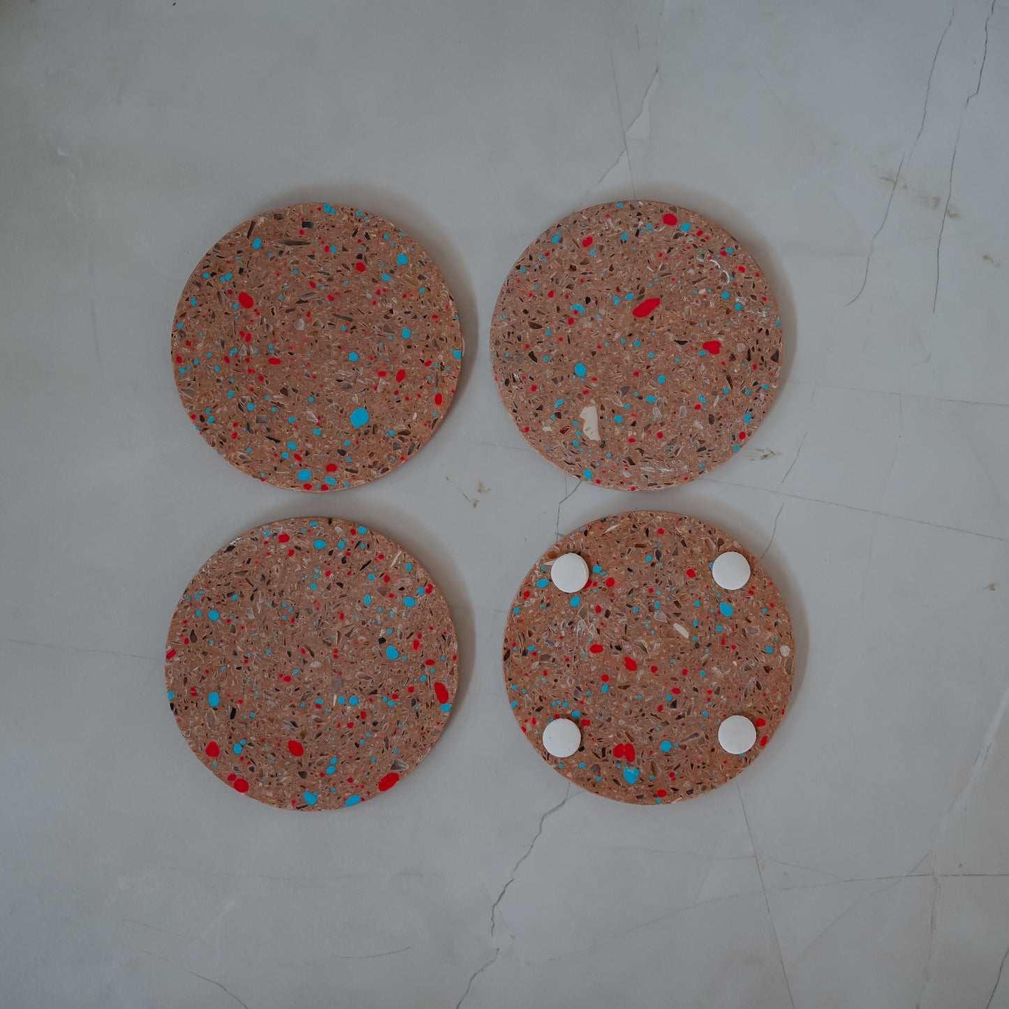 Resin Marble Coasters Set of 4