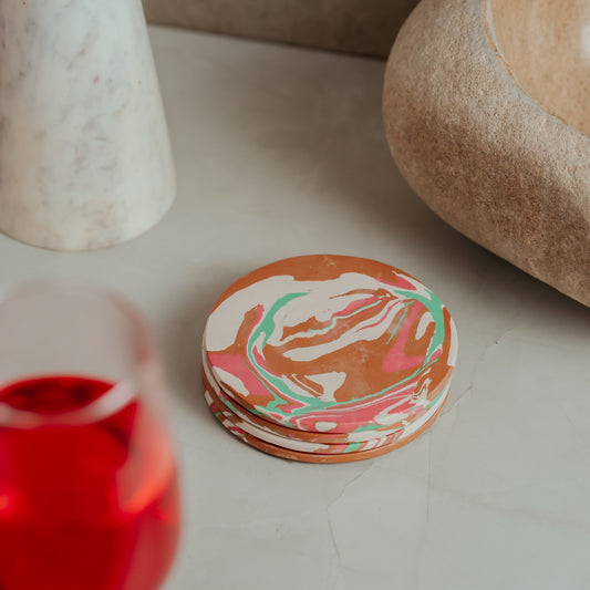 Resin Marble Coasters Set of 4