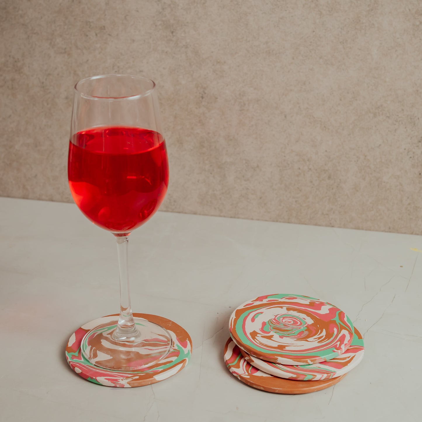 Resin Marble Coasters Set of 4