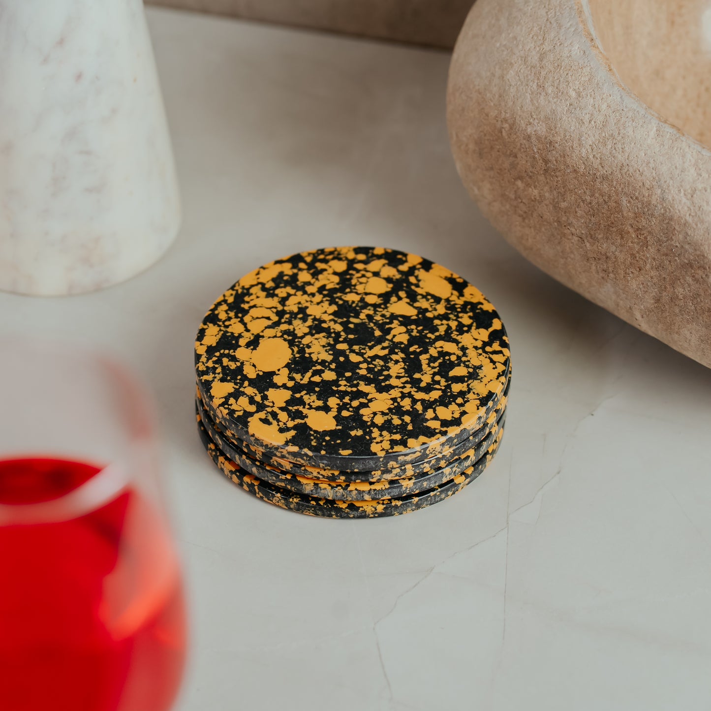 Resin Marble Coasters Set of 4