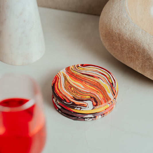 Resin Marble Coasters Set of 4