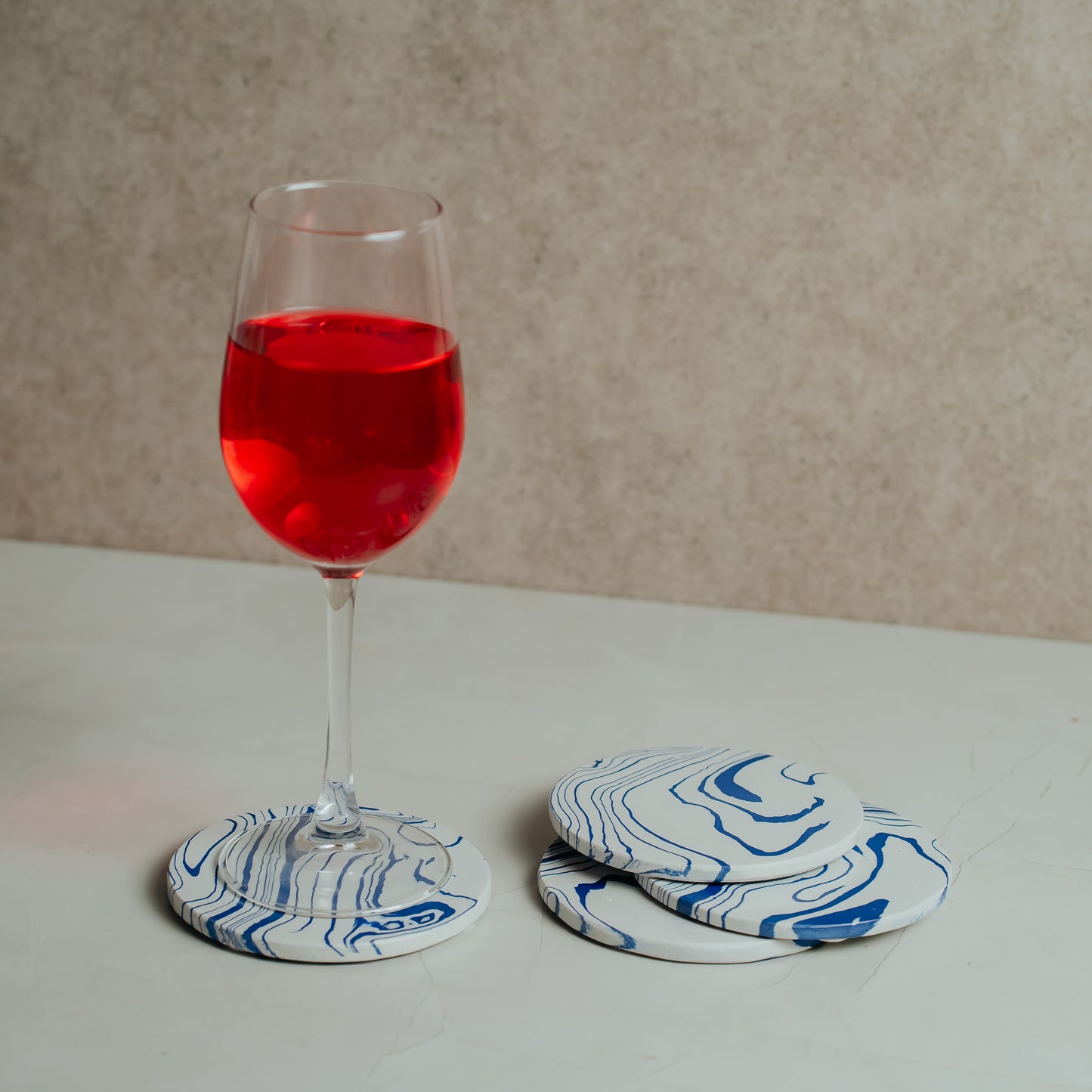 Resin Marble Coasters Set of 4