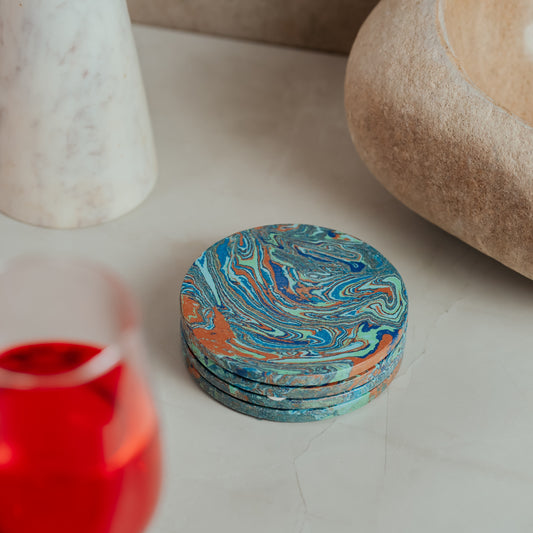 Resin Marble Coasters Set of 4