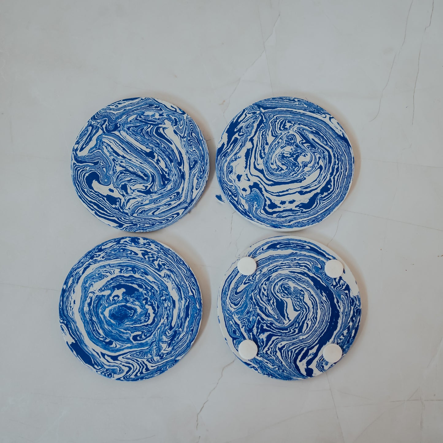 Resin Marble Coasters Set of 4