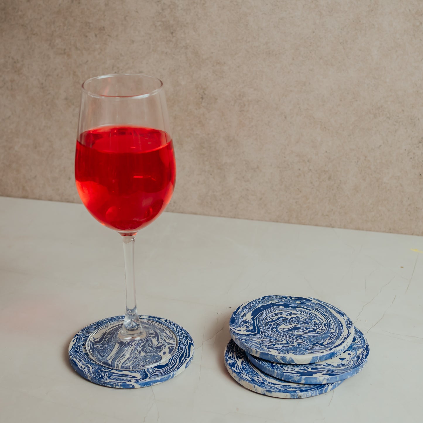 Resin Marble Coasters Set of 4