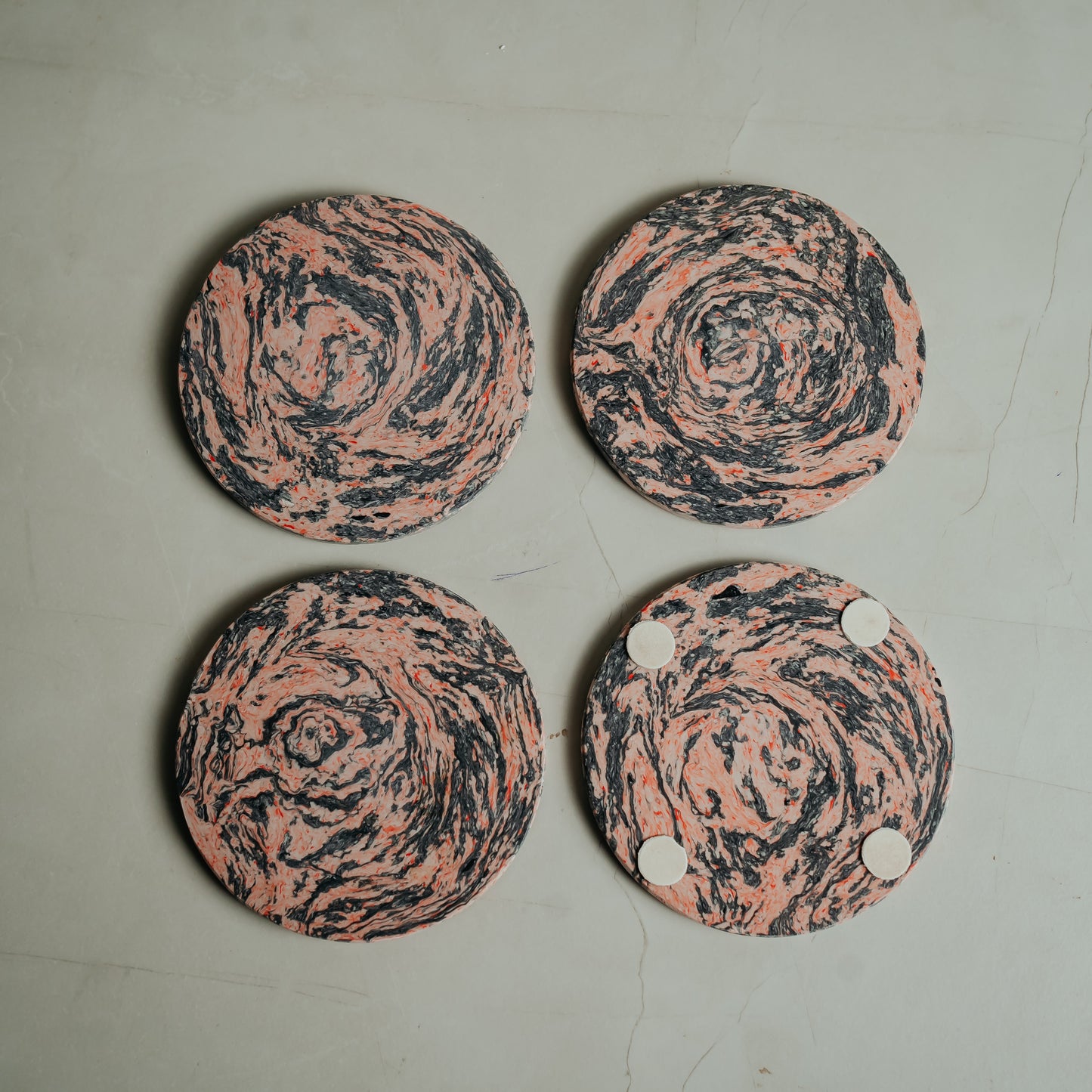 Resin Marble Coasters Set of 4