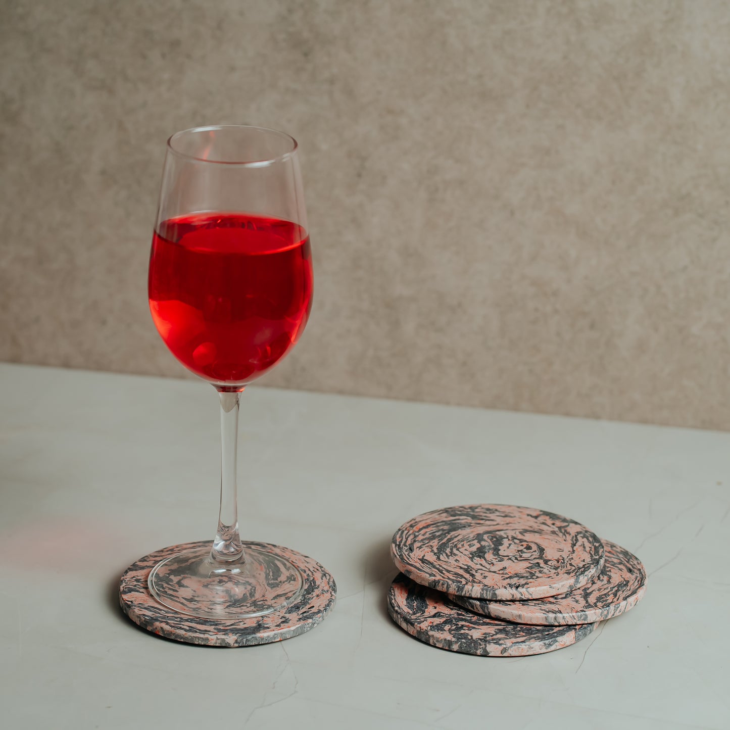 Resin Marble Coasters Set of 4