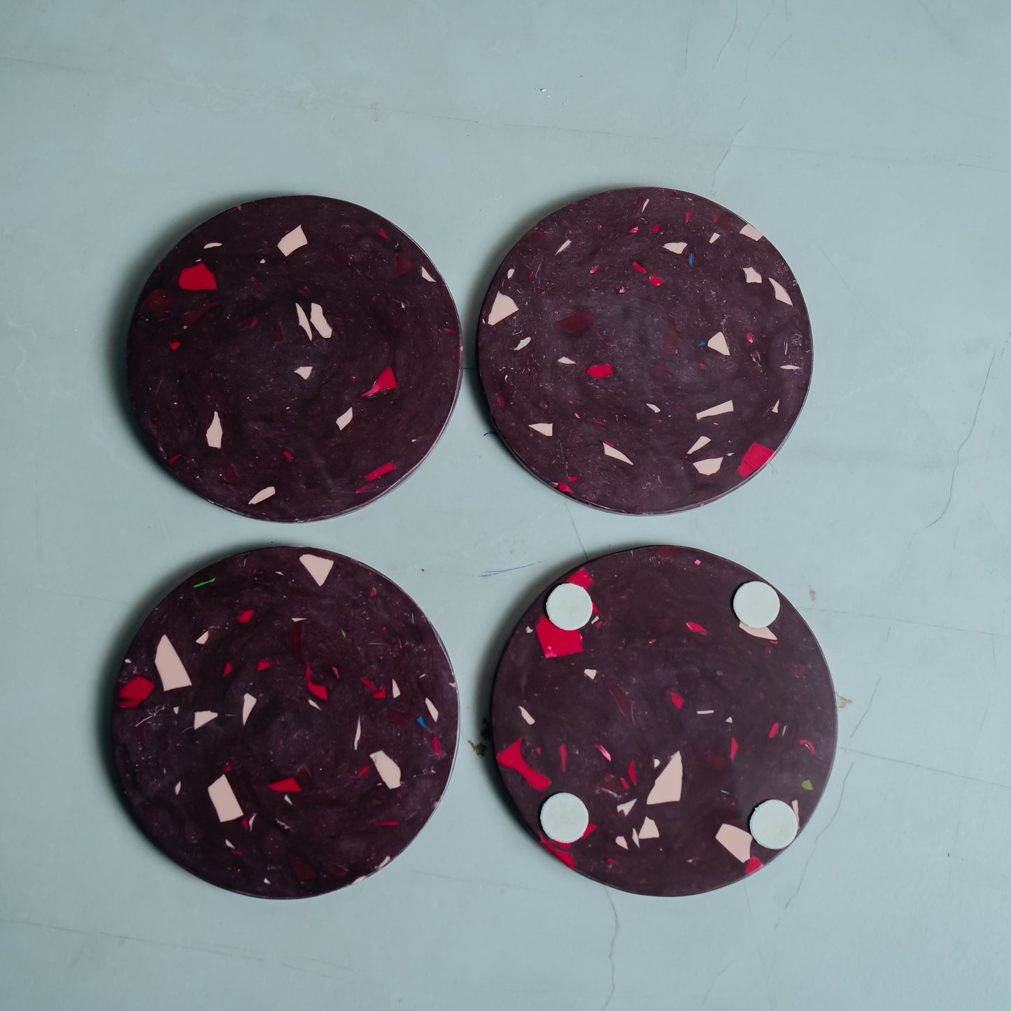 Resin Marble Coasters Set of 4