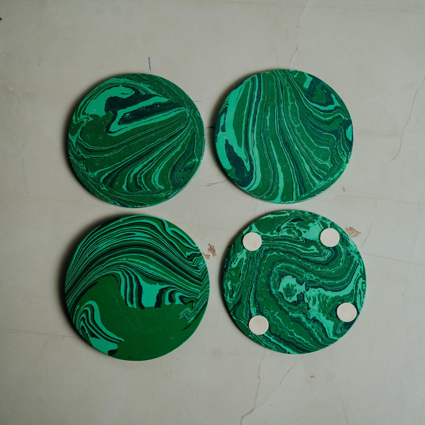 Resin Marble Coasters Set of 4