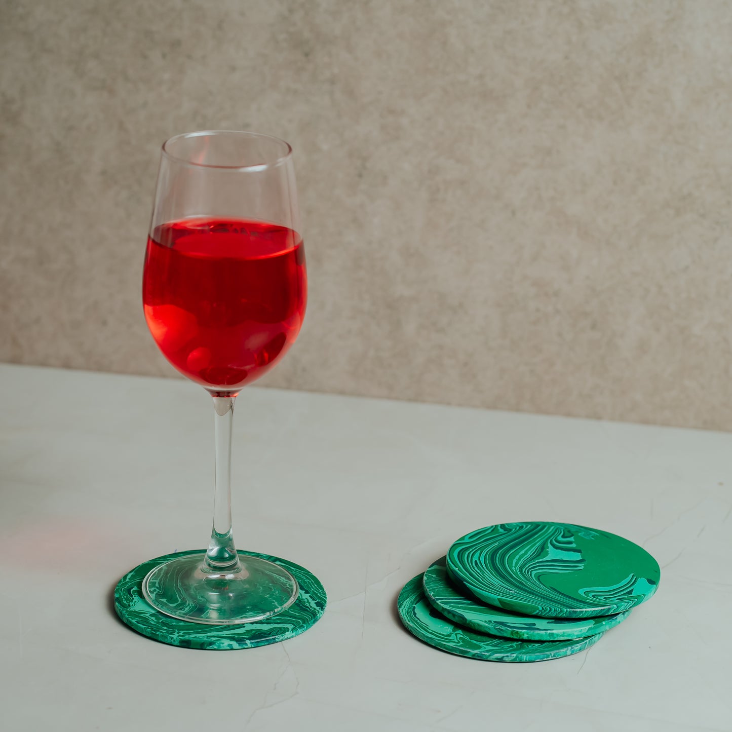 Resin Marble Coasters Set of 4