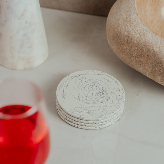 Resin Marble Coasters Set of 4