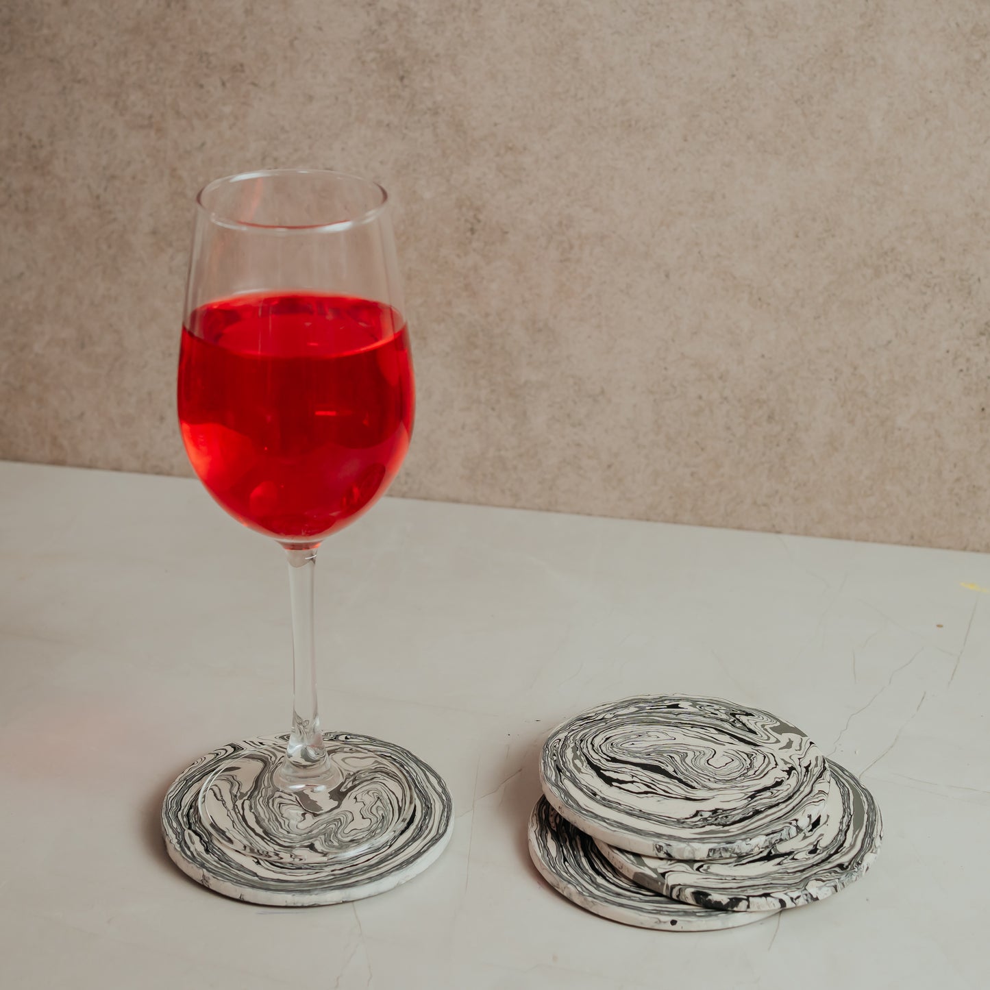 Resin Marble Coasters Set of 4