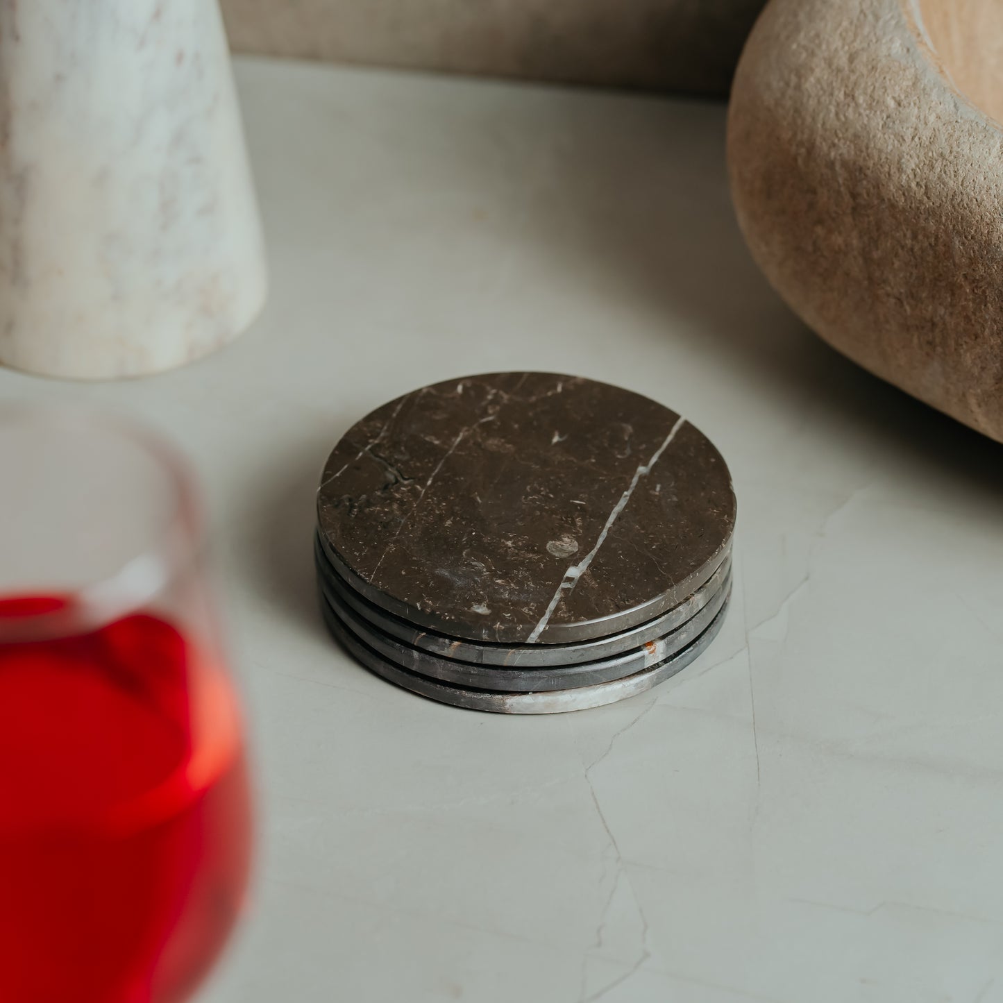 Italian Marble Coasters Set of 4