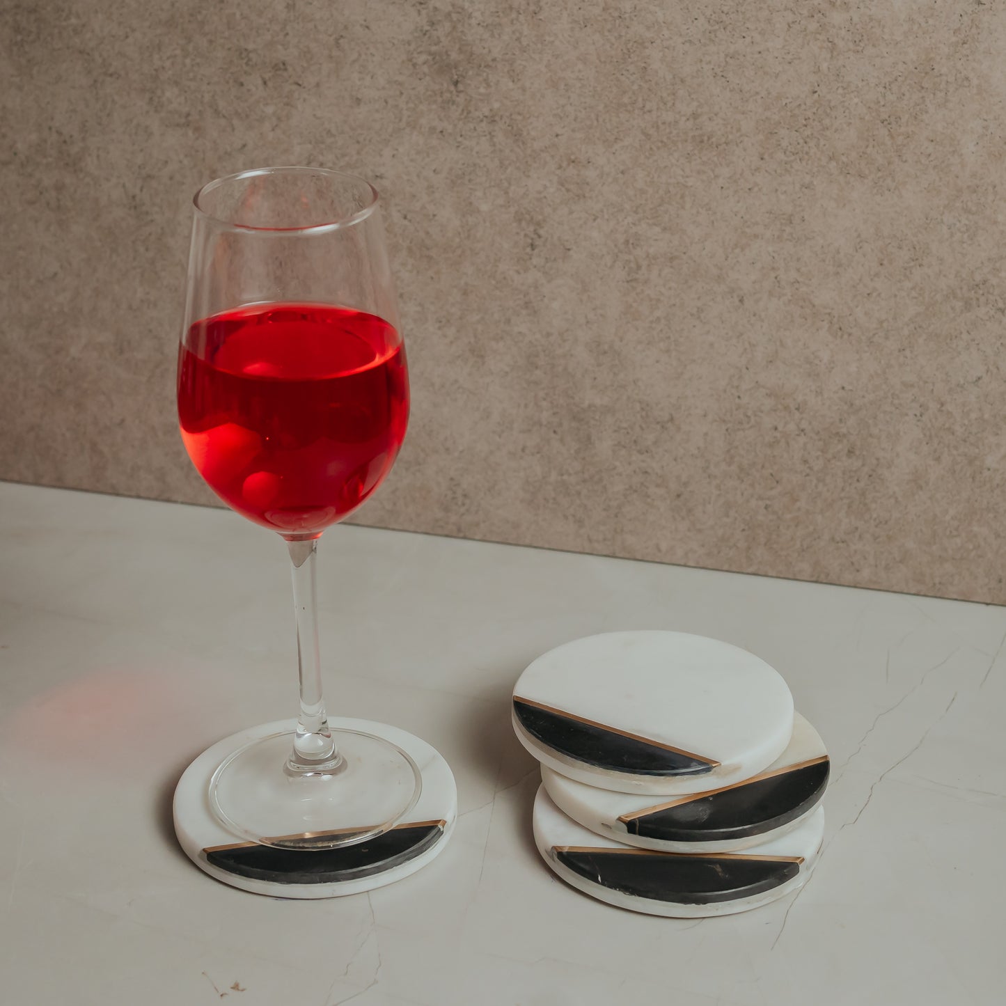 White Marble Coasters Set of 4